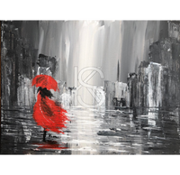 Woman Walking in the rain